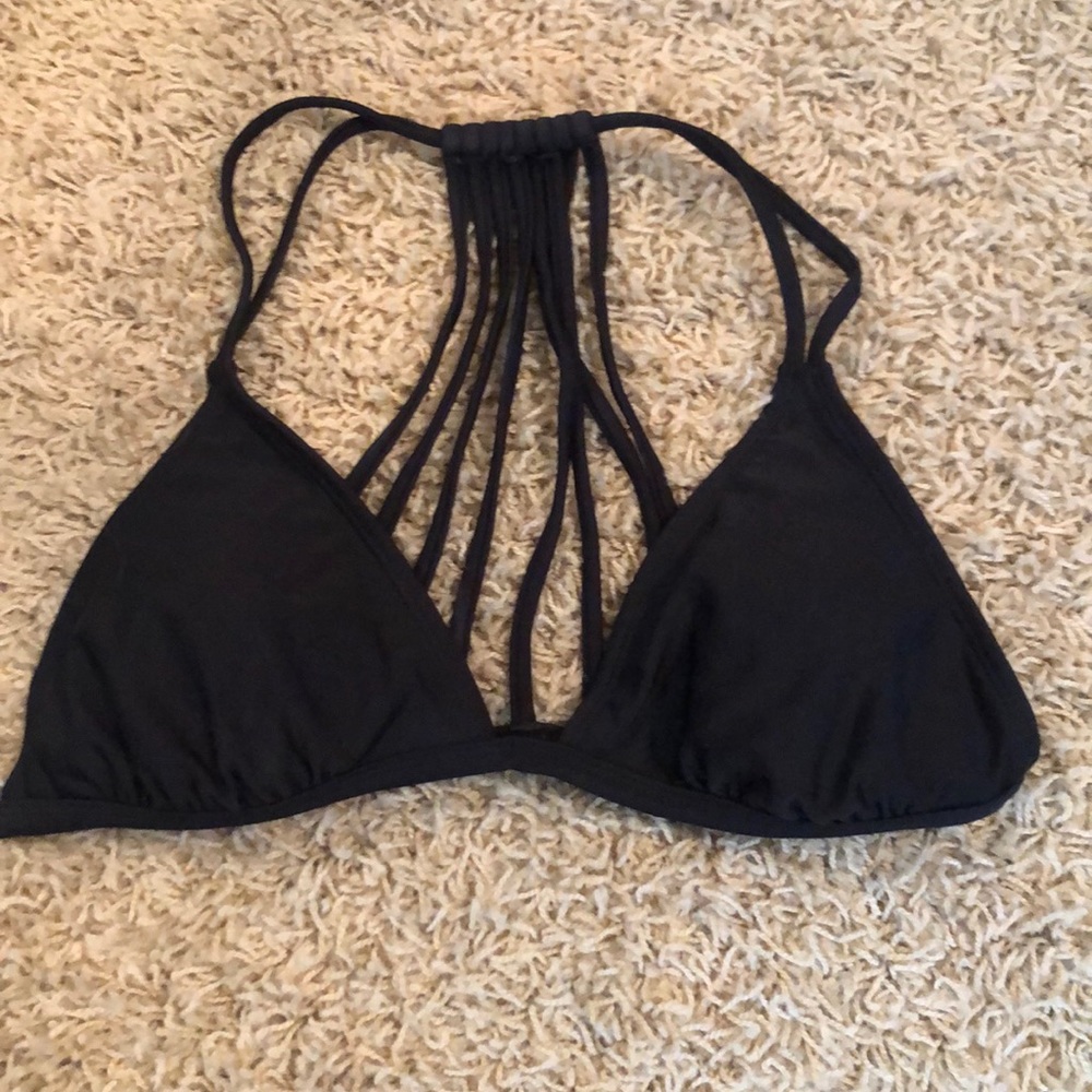 Black triangle bikini top